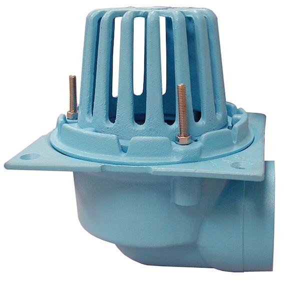 2in. Code Blue No-Hub Roof Drain with Side Outlet